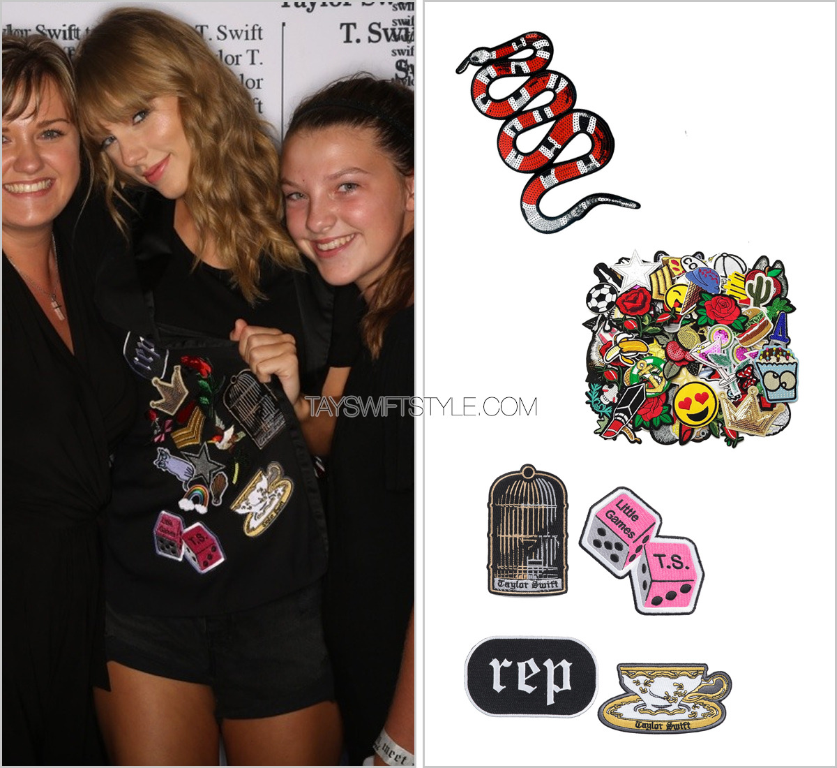 Taylor Swift Reputation tour patches