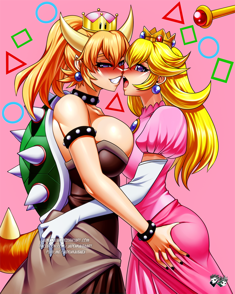 jadenkaiba:   “Oh my~!”COMMISSION FOR Hypno-Roxa of DeviantartBowsette and Princess
