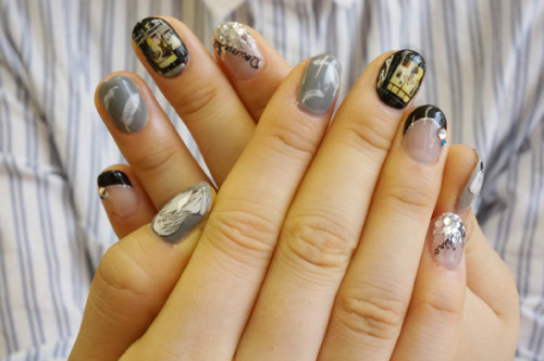 lustfulcat: rlttc:  Saezuru Tori wa Habatakanai designed nails. You can even play puppet theater usi