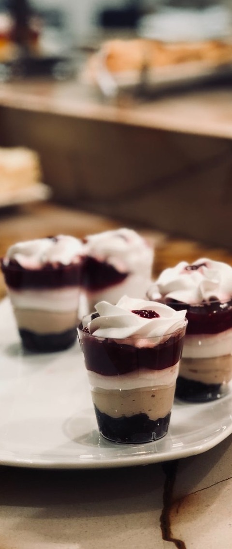 Shot Glass Dessert Parfaits With Chocolate And Jam