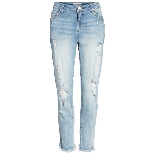 Women&rsquo;s Slink Jeans Frayed Hem Easy Fit Ankle Jeans ❤ liked on Polyvore (see more boyfrien