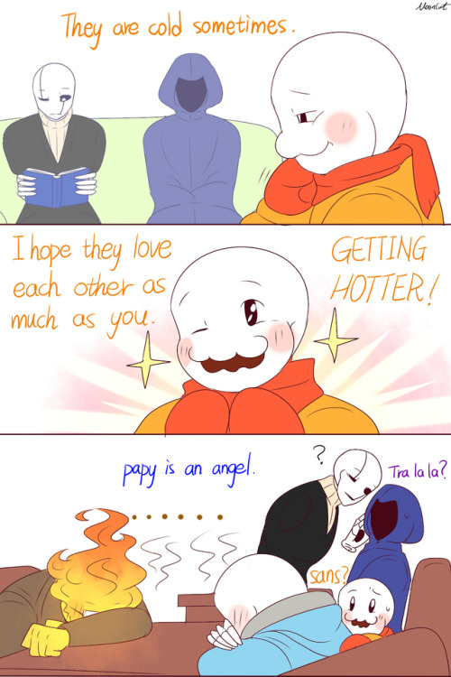 [Lovers-3] Grillby, Sans & Little Papy