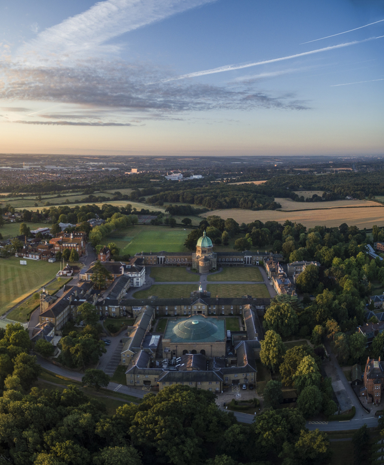 hertfordphotos:   	Sunrise over Haileybury by Nigel Lomas    	Via Flickr: 	Haileybury