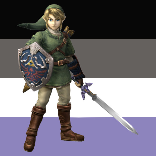 Ace flag but it’s color-picked from The Hero of Twilight (Twilight Princess).