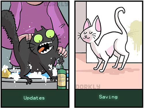 tastefullyoffensive:  Being a Cat is Like Being in a Videogame [dorkly]