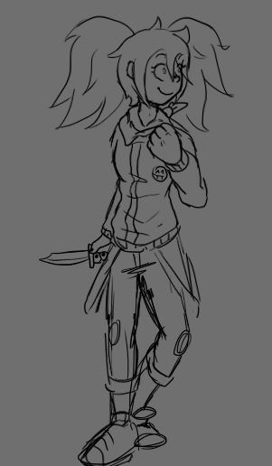 darkfireballz: A couple of Kyokis being a hoggish demon gal, over enjoying herself