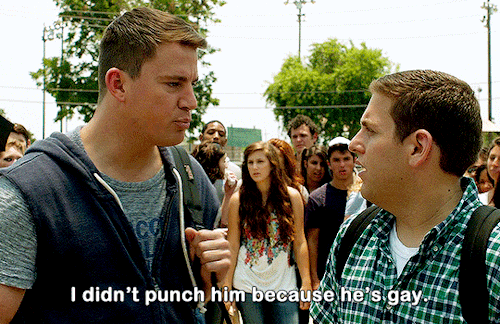 captainamericas:That is really insensitive 21 JUMP STREET (2012) dir. by Phil Lord & Christopher
