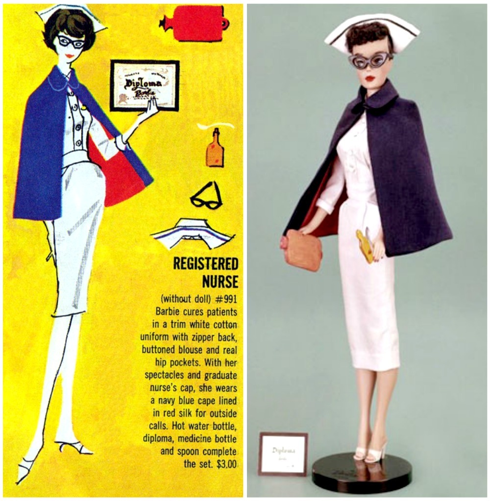 vintage nurse barbie