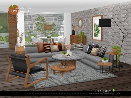 Naturalis Living Room By SIMcredible!designs | Available at TSR. Now you can decorate your entire si