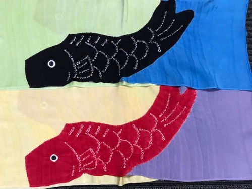 Koinobori/koi carp banner obiage (seen on, photo from), not looking much from the obi front, but add