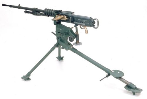 The Hotchkiss Model 1914 machine gun.In 1905 the French experimented with a blow forward machine gun