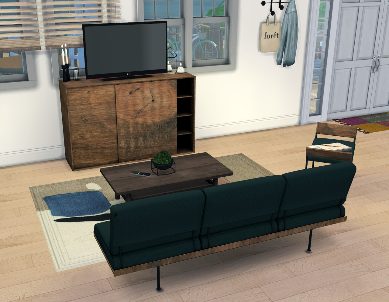 Sims 4 Cc Reblogs — Kai Hana Onyx Furniture And Decor Set Norm Sofa