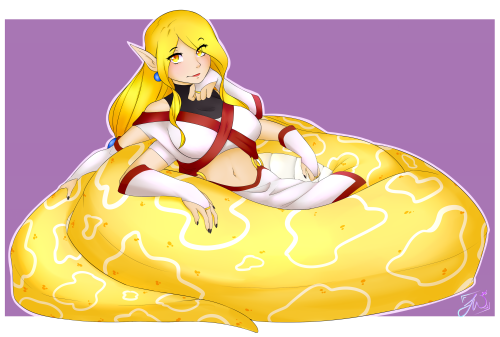 lesserknownwaifus:  OC, Clarity the lamia/shapeshifter.