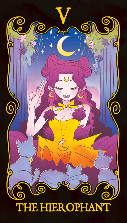 tallesrodrigues:Novas cartas de tarot, dessa vez o tema é Sailor Moon, que eu tanto amo. Vamos ver q