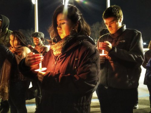 justice4mikebrown:November 24, 2015Ferguson activists and community members gather at the Ferguson P