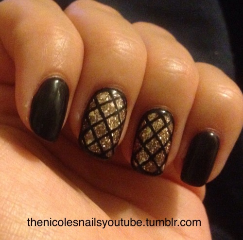 Black and glitter