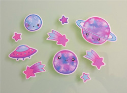 littlealienproducts:  Cute space stickers