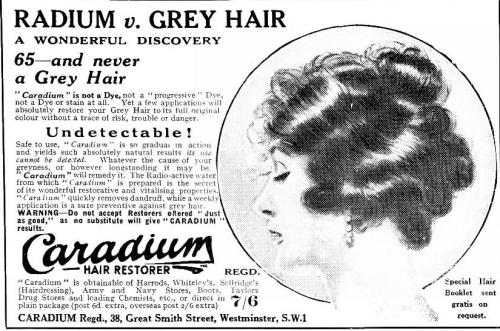 irreverentpsychologist:Radium for grey hair.