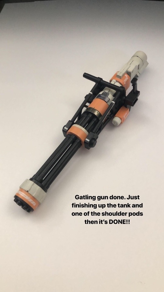 As Posted On My IG. The Gatling Gun Is Done. All I Need To Finish Is The Tank And Some Decals.. I Took