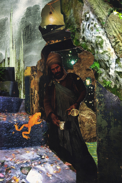 Hermes / The Magician (Tarot series)James LyonsHandcut collageOriginal photographs and found paper.“