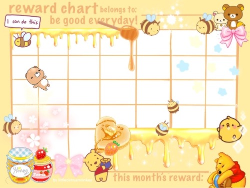 littlecircusmonkey:here are some adorable reward charts for everyone! please repost and use all u li