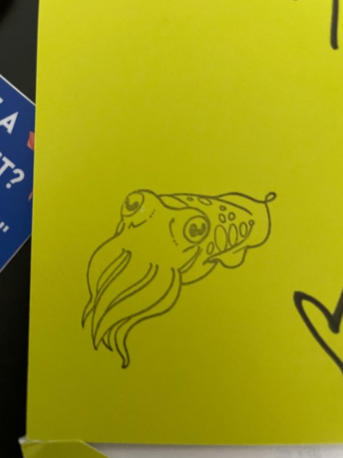 Fuck Yeah Squid Fact Stickers!!!!!!!!! Also Is The Cephalopod On The Card A Stamp? Its So Cute! Is It