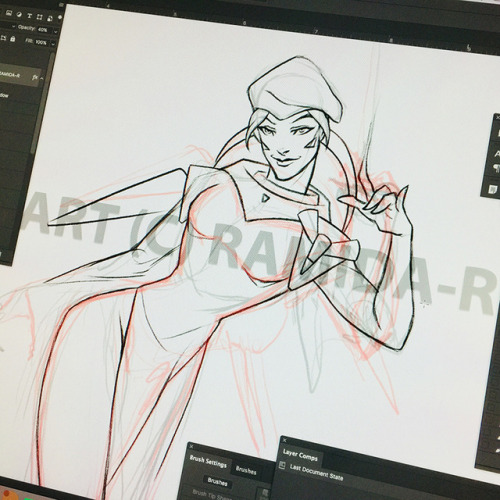 WIP Wednesday with my favorite Blackwatch lady :)Moira O’Deorain /Overwatch © Blizza