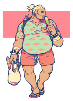 dinkythings:  I’m taking a trip to the seaside next week to enjoy some fresh air and I can’t wait to goof off and do groceries on the boardwalk… so here’s a summery roadhog