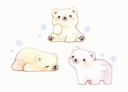 fluffysheeps: I love polar bears beary much…. ʕ·ᴥ·　ʔ