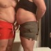 thic-as-thieves:These swim trunks almost didn’t fit…broke a sweat trying to get them on! Wait until y’all see the before and after pic! Video on our site, link in bio! 