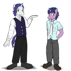 A couple of anthro unicorns