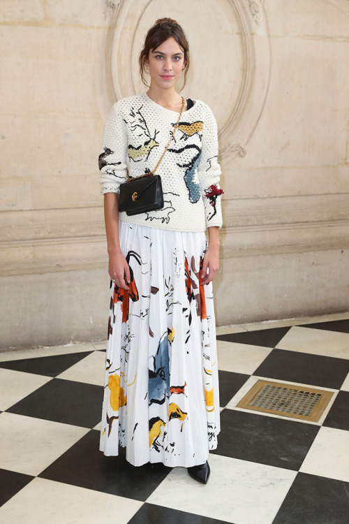 Alexa Chung in Dior at Dior’s Spring 2018 show.. See more of the best celebrity looks at Paris