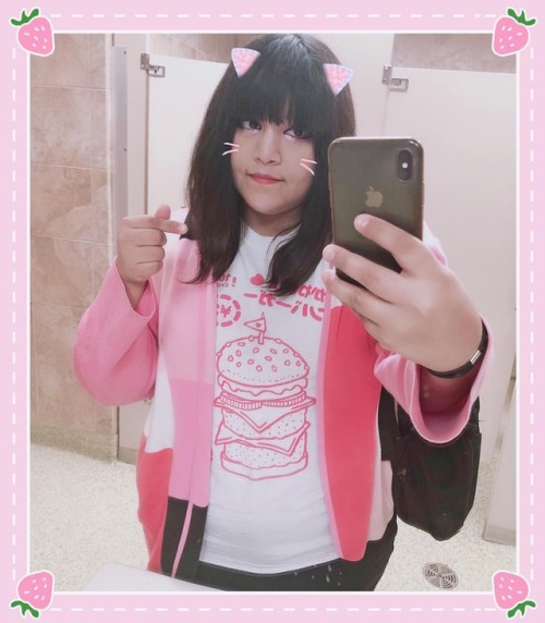 i love my shirt #yumekawaii #pink #kawaii #harajuku #pinkmakeup #makeup #neko #cute #girly #selfie