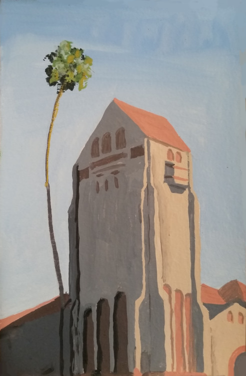 Some plein air paintings I did in gouache in my little sketchbook. There’s Tower Hall at my old Univ