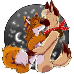 furrywolfcyrus:  My beautiful girlfriend Tohru drew this for me for Valentine’s. I love you, my darling vixen &lt;3