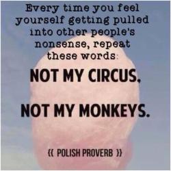 callmemizu:  Nie mój cyrk, nie moje małpy :D  This is good advice, i must remember this