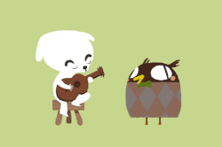 oktotally:  blathers gets down to some kk slider 