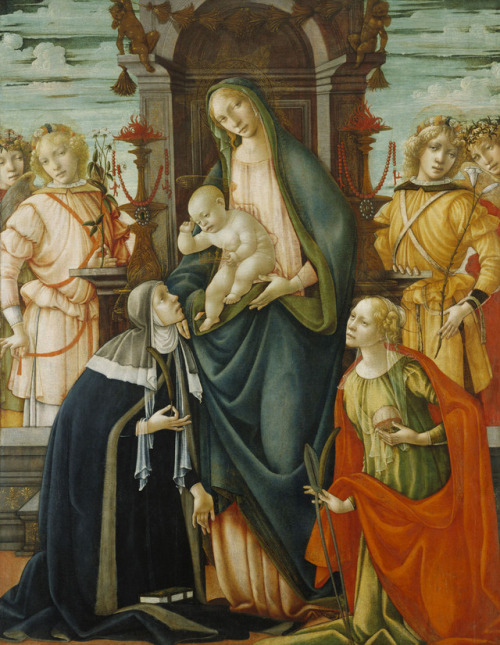 maertyrer:Michele CampantiEnthroned Madonna and Christ Child with Angels, Saints Paula and Agatha 15