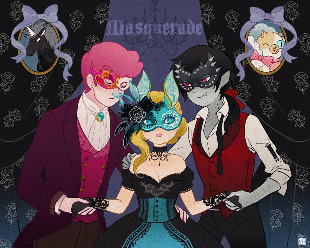 hiyolion-at:  Fan ArtMasquerade the eternal triangle