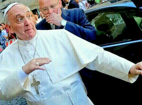 flockofflamingos:
“ partlystarsmostlyvoid:
“ madmenandmayhem:
“ evilspice:
“ toyota:
“ damn the pope about to preach some sick verses
”
the guy beatboxing behind him
”
“the guy” is the italian president
”
P-Francis and the Prez ”
“I will now rap John...