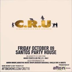 Back At It October 9th @SantosPartyHouse #CruEverything #WeLiVeYall #WeWorking #DatcrumixTho 
