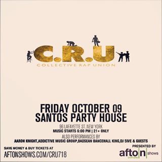 Back At It October 9th @SantosPartyHouse #CruEverything #WeLiVeYall #WeWorking #DatcrumixTho 