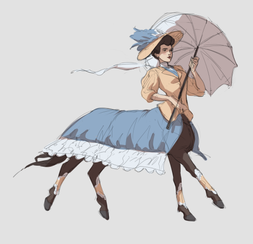 I Sketched Out Some Centaur Designs Based On The 1910s A While Back. I Admit The Research Was Pretty