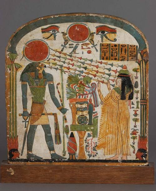 Stele of Lady Taperet. Painted wood, 22nd dynasty, 10th - 9th century B.C.