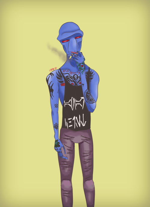  teenager Cad Bane!! (yes, he’s wearing black eyeliner and red lipstick. and yes, that’s