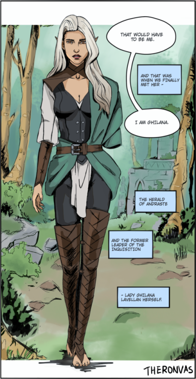 theronvas:how I imagine my lavellan if she showed up in the dragon age comics