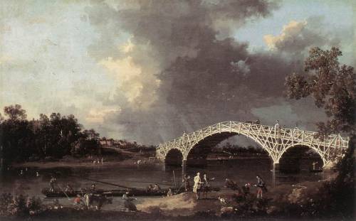 Old Walton Bridge over the Thames, 1754, CanalettoMedium: oil,canvaswww.wikiart.org/en/canal
