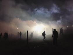 culturite:  #StandingRock is a war zone. . TONIGHT, unarmed protectors are being attacked with water cannons in subzero temperatures, rubber bullets, tear gas, LRADs, and pepper spray. No major media outlets are reporting on the story. . . Please follow