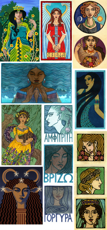 My Patreon is a year old! Look at all the Goddesses I&rsquo;ve painted in the past year. To my p