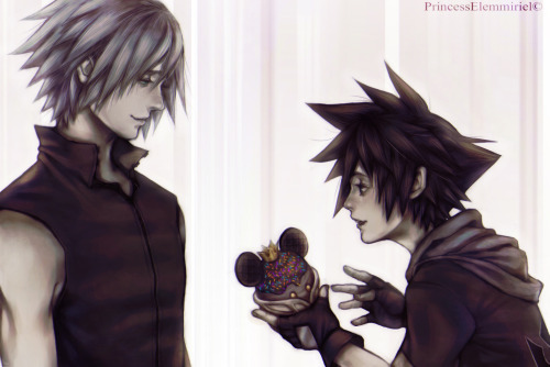 princesselemmiriel:-Seriously Riku, you should try this!-Well… maybe one of these chocolate waffle m